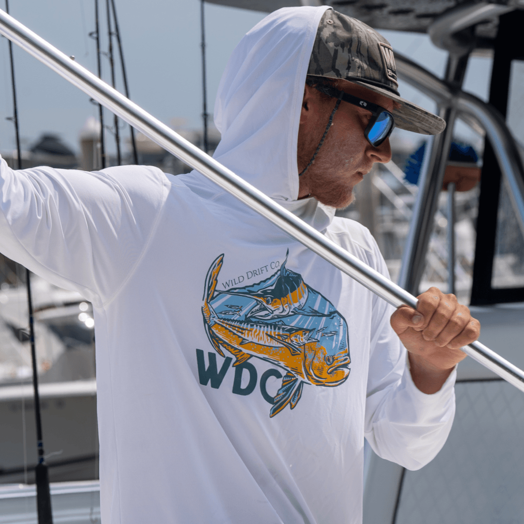 WDC White Performance Fishing Shirt - Wild Drift Co
