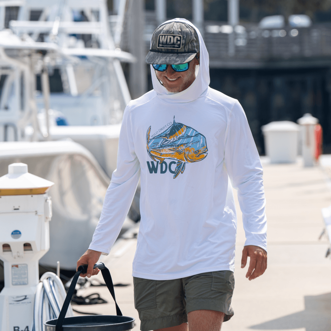 WDC White Performance Fishing Shirt - Wild Drift Co