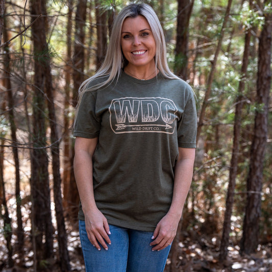 WDC Army Green T-Shirt - Wild Drift Co