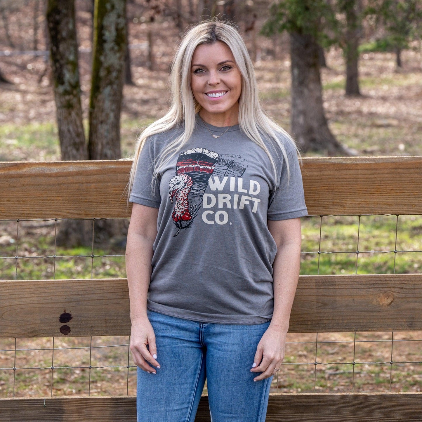 WDC Grey Turkey Feather T-Shirt - Wild Drift Co