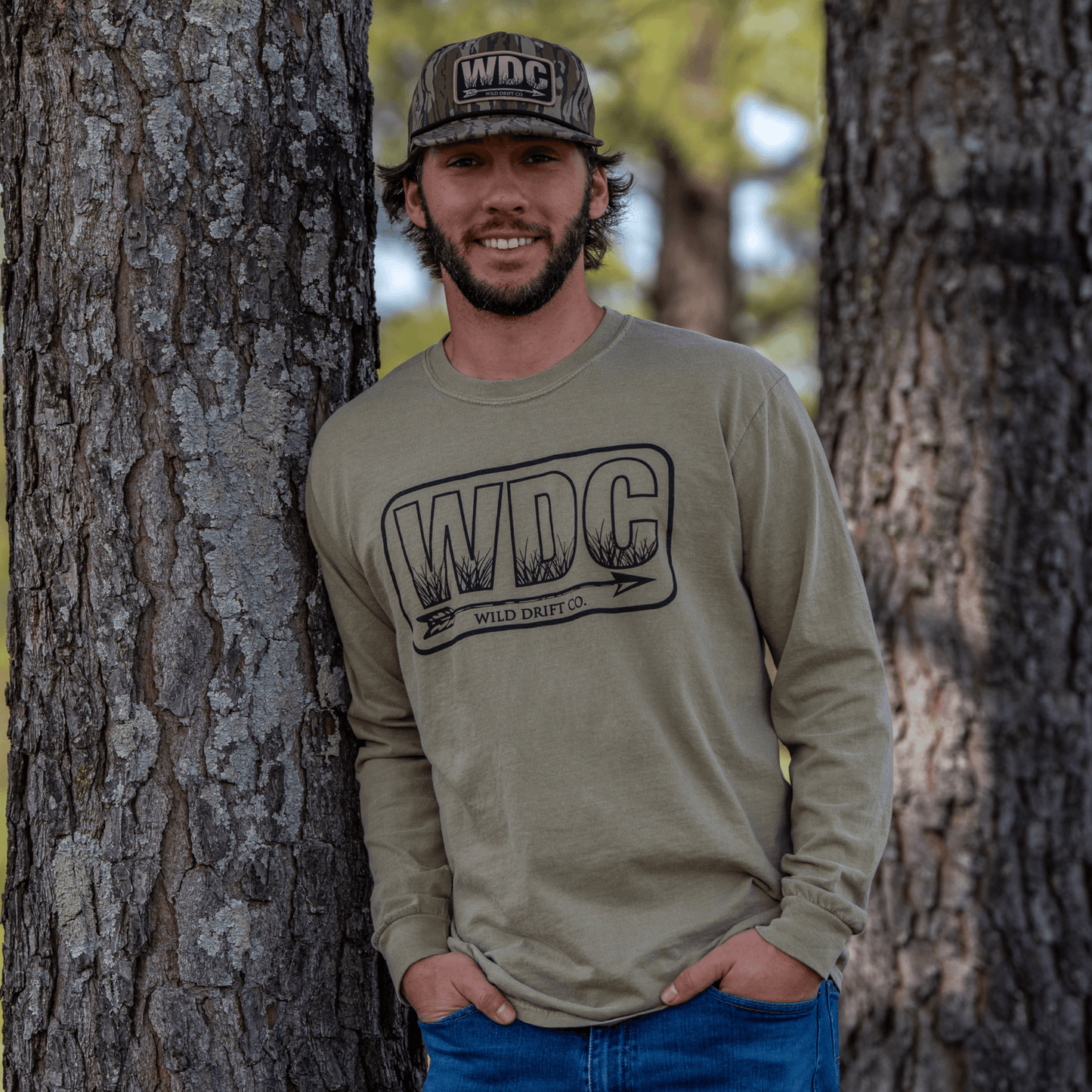 WDC Khaki Long Sleeve - Wild Drift Co