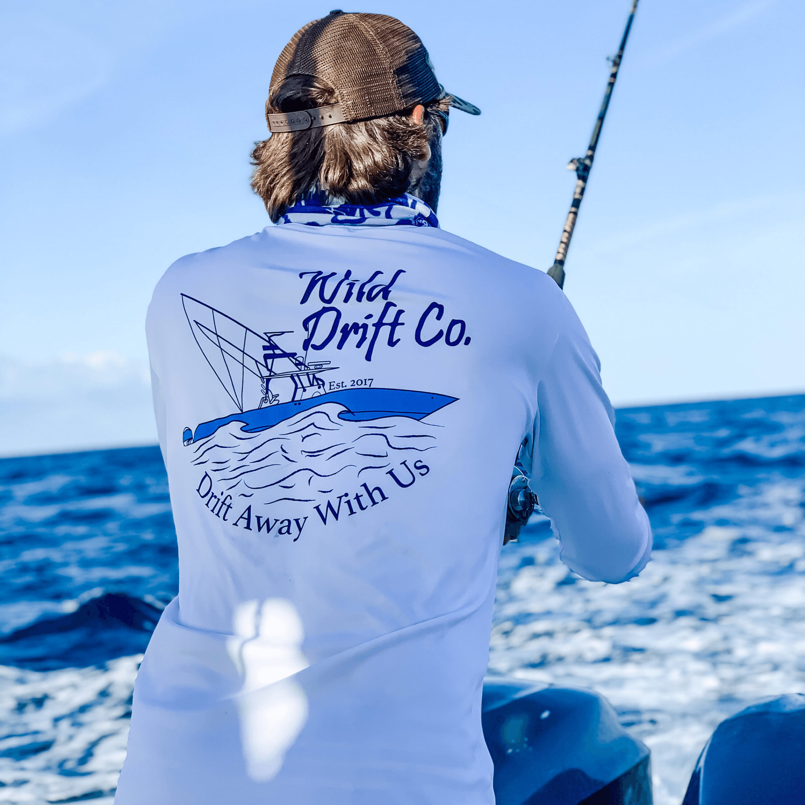 WDC White Performance Fishing Shirt