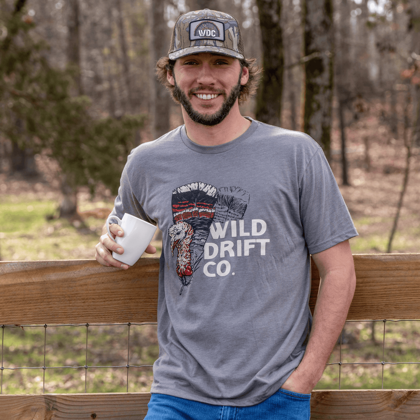 WDC Grey Turkey Feather T-Shirt - Wild Drift Co
