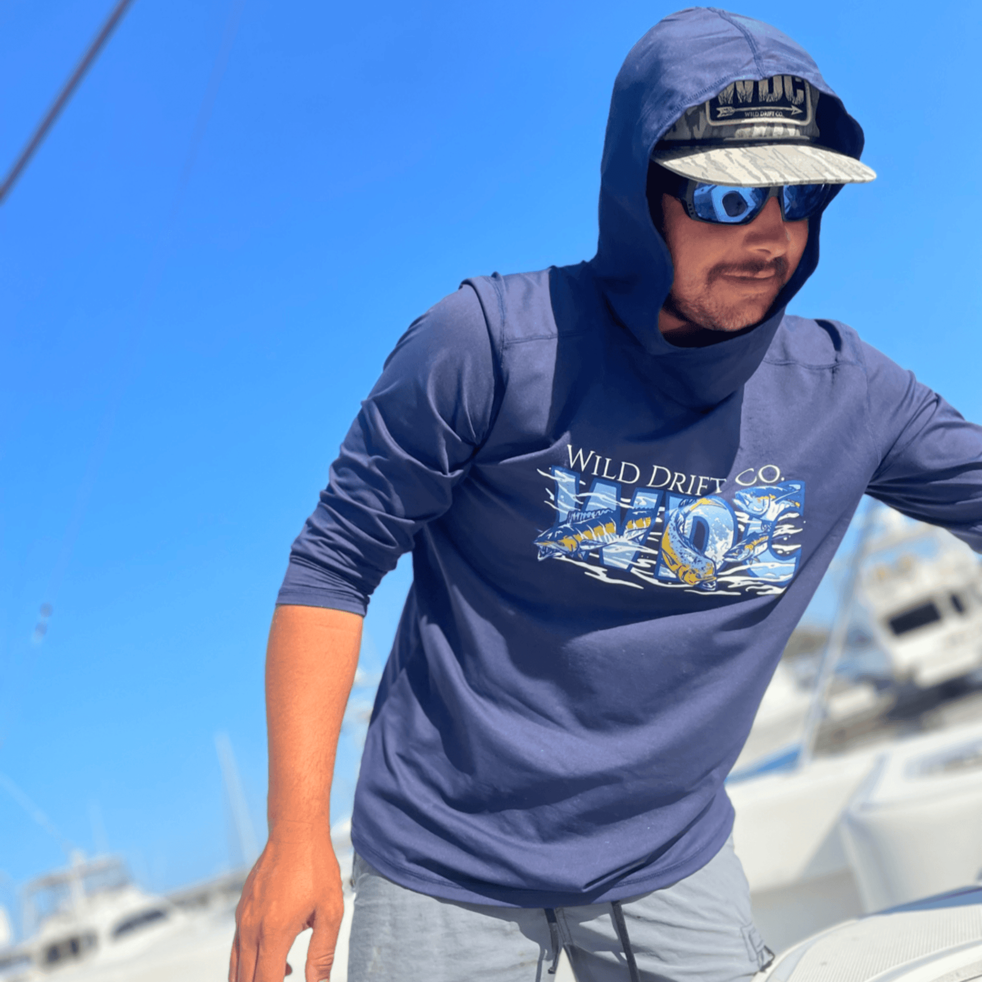 WDC Navy Performance Fishing Shirt Small